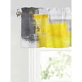 thumbnail image 6 of Valances for Windows Yellow Gray Rod Pocket Cafe Window Treatments Valance Curtains for Kitchen Bathroom Laundry Basement Windows 60"x14", 6 of 9