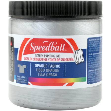 Opaque Fabric Screen Printing Ink 8 Ounces-Silver (Best Screen Printing Ink)