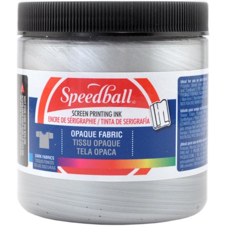 - Opaque Fabric Screen Printing Ink 8 Ounces-Silver