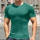 thumbnail image 1 of pstuiky Mangas cortas para hombre, Blusas y camisas de cuello redondo de manga corta informales de color liso para hombre ropa de hombre xl, 1 of 5