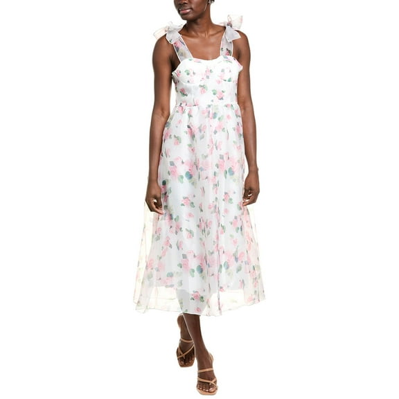 IPPONELLI womens  Organza Maxi Dress, m, Pink