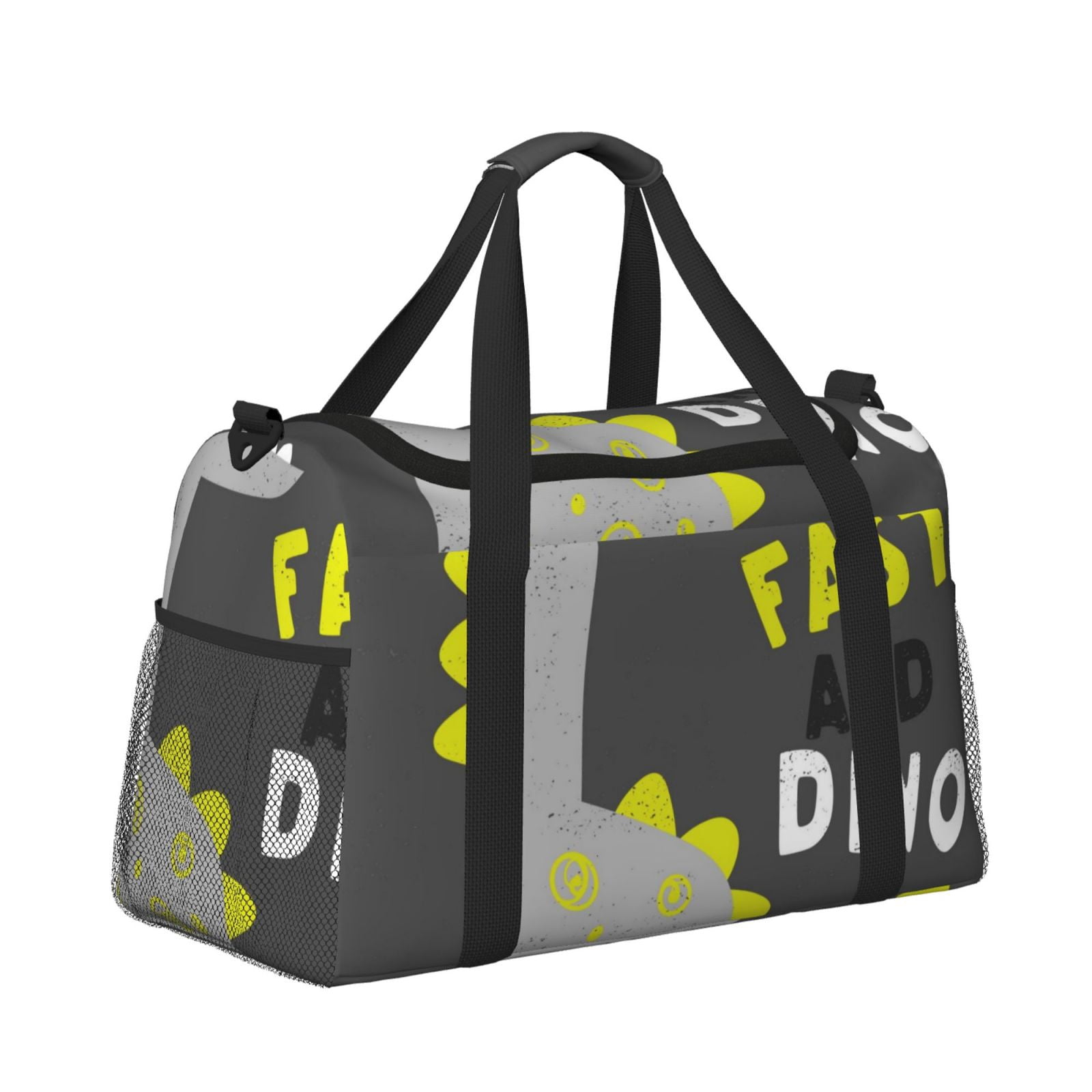 Fuzoiu Cute Dinosaur Print Travel Duffle Bag,Carry On Tote Bags,Duffel Bag,Sport Gym Bag, Hospital Bag for Labor and Delivery, Overnight Bag,Luggage Bag