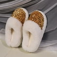 thumbnail image 6 of Shadoumai Sequins Slippers for Women Fuzzy Slipper Closed Toe Warm Shoes Comfy Winter House Shoes Indoor Outdoor, 6 of 8