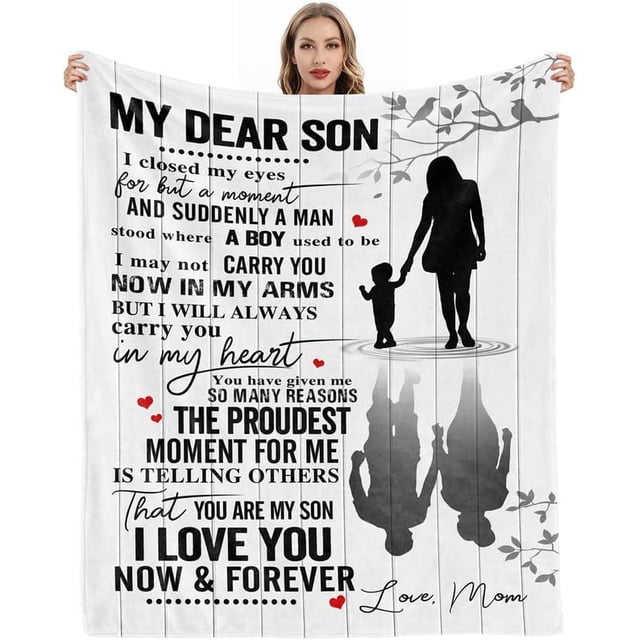 LHSHID lpmisake Gifts for Son from Dad to My Son Blanket Happy Birthday Gifts for Son Best Graduation Christmas Ideas for Son Super Soft Fleece Throw Blankets Presents for Him Boys 60" x 50"