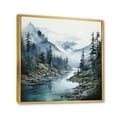 thumbnail image 2 of Designart "Forest Reflections Minimalism in Grey and Blue II" Minimalism Floater Framed Wall Decor, 2 of 7