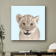 thumbnail image 2 of PixonSign Canvas Print Wall Art Lion Cub Portrait Animals Wildlife Photography Realism Rustic Colorful Multicolor Cool for Living Room, Bedroom, Office - 12"x12", 2 of 5