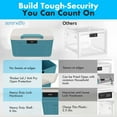 thumbnail image 4 of SereneLife Lockable Storage Container Bin, 6.5 Gallon Capacity Heavy Duty Storage Box with Combination Lock, Bluee, 4 of 6