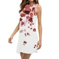 thumbnail image 4 of Rciityk Dresses for Women Summer Sleeveless Mini Dresses Beach Vacation Sundress Casual Loose Floral Printed Tank Dress with Pockets, 4 of 8
