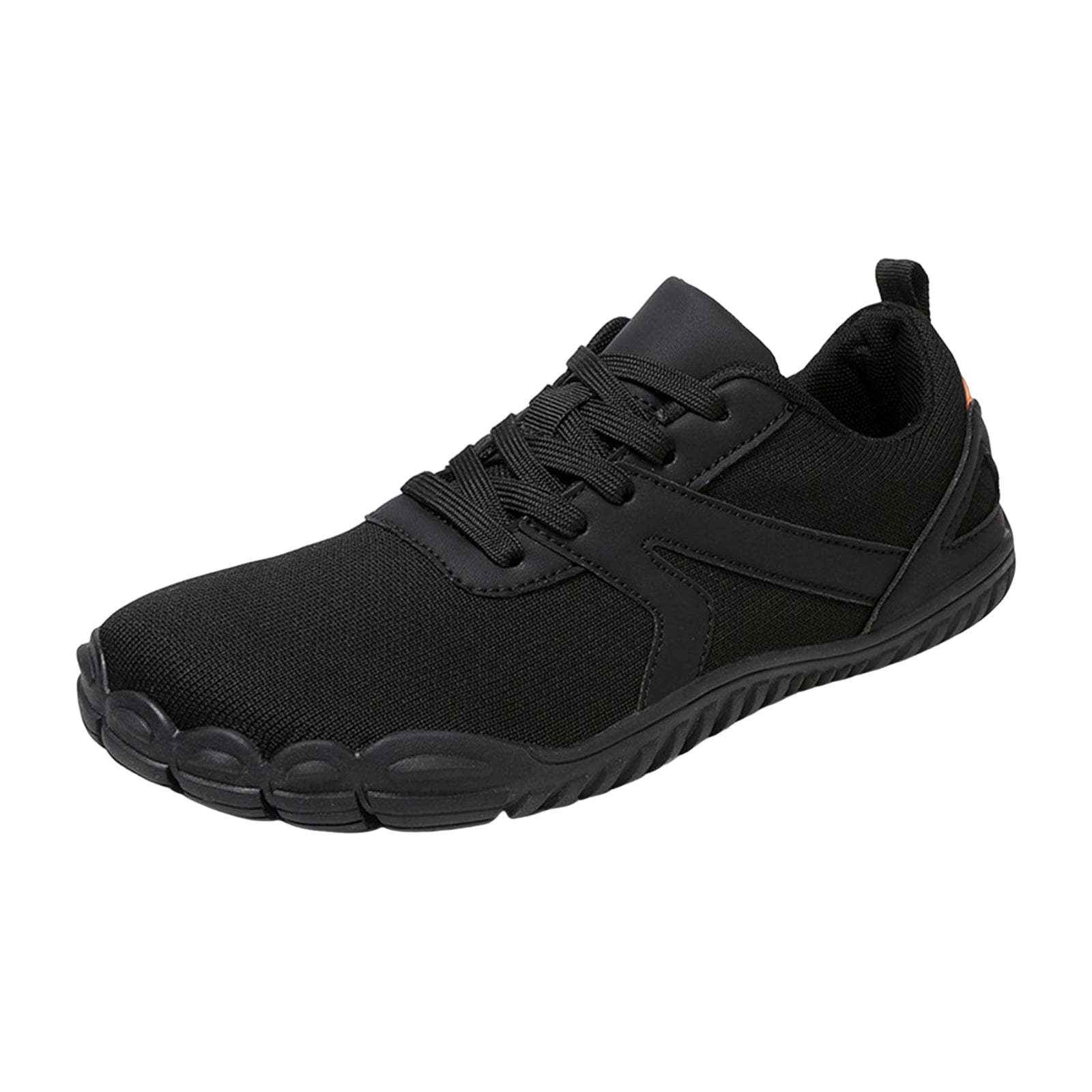 Barefoot Shoes Women Men Wide Toe Box Sneakers Mesh Lace up Running Hiking Shoes Lightweight Workout Gym Footwear Black Size 10
