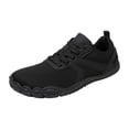 thumbnail image 6 of Barefoot Shoes Women Men Wide Toe Box Sneakers Mesh Lace up Running Hiking Shoes Lightweight Workout Gym Footwear Black Size 8, 6 of 6