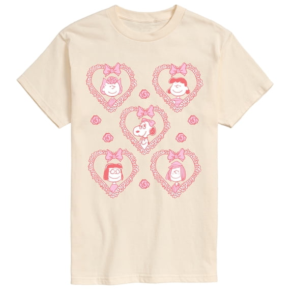 Peanuts - Coquette Hearts - Men's Short Sleeve Graphic T-Shirt