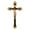 Jc-7101-l, variant on Golden Brown Epoxy Wall Cross Crucifix with Gold Toned Floral Details, Religious Home Decor, 10 Inch