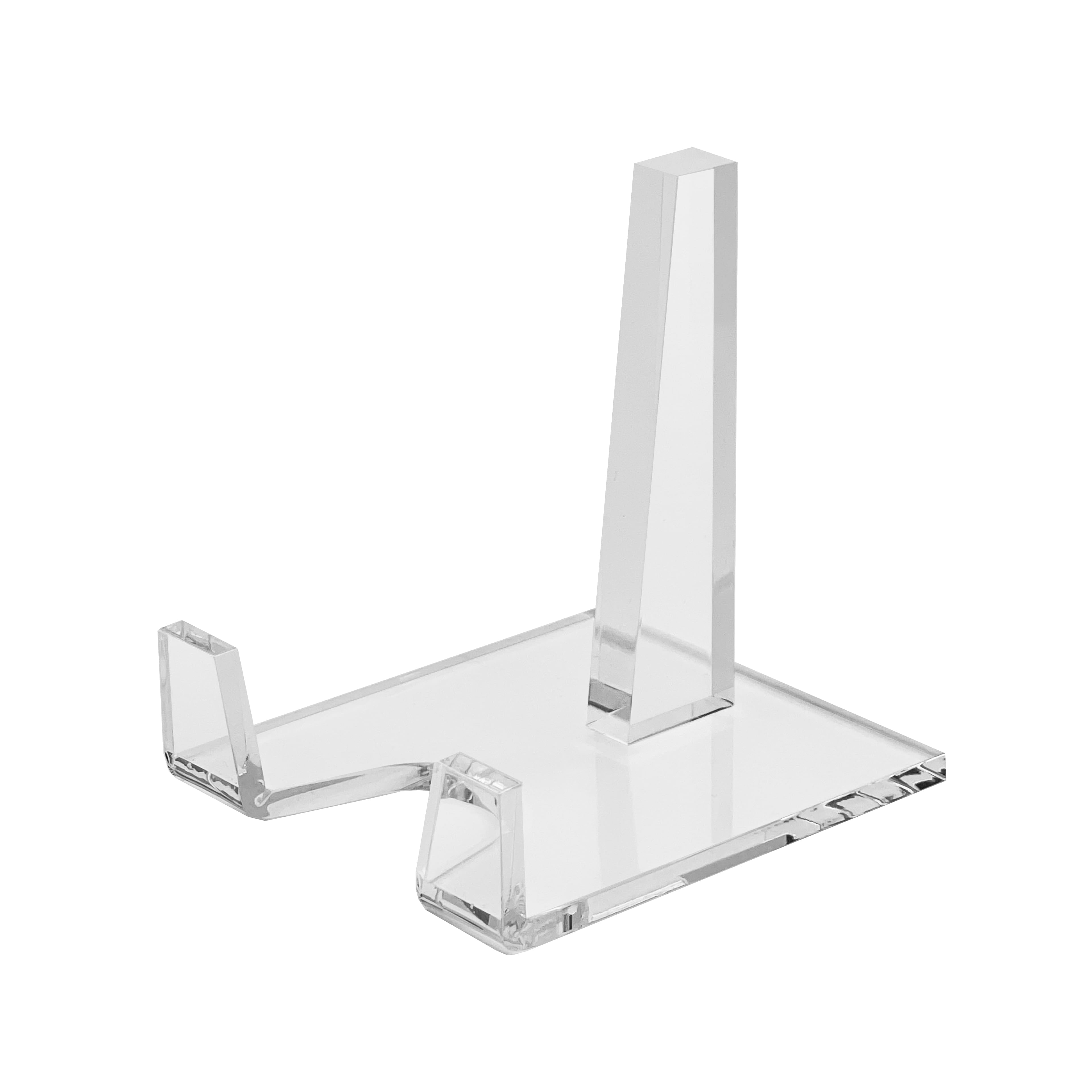 3" Clear Post Easels by Studio Decor – Acrylic Display Stands for Photos - Mini Art - Memorabilia & Collectibles - Freestanding Design - 10 Pack