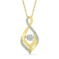 thumbnail image 1 of DGOLD Pendentif Infini Diamant Blanc Rond en Or Jaune 10kt pour Femmes (1/6 cttw), 1 of 3
