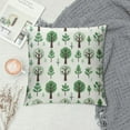 thumbnail image 2 of GOSMITH  Palm Tree Pillow, Watercolor Style Forest Pattern of Coconut Trees Lush Growth Ecology, Decorative Printed Pillowcase, White Cocoa, 2 of 5