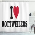 thumbnail image 1 of Ambesonne Rottweiler Shower Curtain, Love Dog Typography Art, 69"Wx84"L, Vermilion Charcoal Grey, 1 of 3