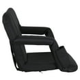 thumbnail image 6 of ZenSports Foldable Stadium Seat Chair for Bleachers 6 Reclining Positions, Waterproof, Black, 6 of 10
