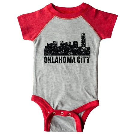 

Inktastic Oklahoma City Skyline Grunge Gift Baby Boy or Baby Girl Bodysuit