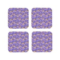 thumbnail image 2 of Disketp Pugs And Flowers Funny Coasters,4 Pcs Leather Coasters With Holder, Perfect Housewarming Hostess Gifts,Protect Furniture From Water Marks Scratch And Damage, 2 of 9