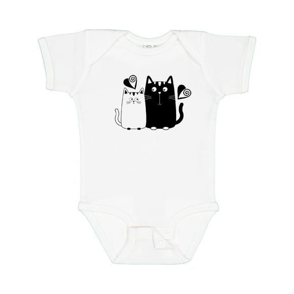 Inktastic Valentines Day Cat Couple Girls Baby Bodysuit