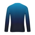 thumbnail image 4 of Dagegui Long Sleeve T-Shirts for Men Trendy Gradient Color Crewneck Tops Fall Pullover Big and Tall Athletic Tee Blue S, 4 of 5