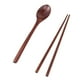 thumbnail image 2 of GOOHOCHY 1 juego de palillos y cucharas de madera, vajilla japonesa hecha a mano (color intenso), 2 of 8