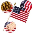 thumbnail image 2 of 30 Pack Small American Flags on Stick 5x8 Inch Mini US Flags American Hand Held Stick Flags Spear Top 30 PACK, 2 of 7
