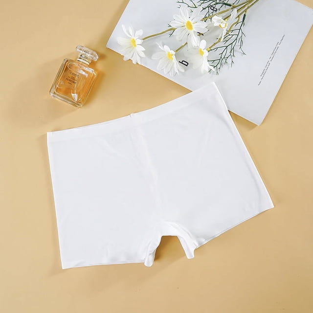 Bragas de mujer de seda de hielo, pantalones de seguridad sin costuras, boxers anti-luz, leggings de verano, boxers de cintura para mujer