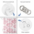 thumbnail image 4 of Xipuska Pink Coastal Shell Shower Curtain - Water Repellent Fabric Shower Curtains Washable, Summer Beach Nautical Ocean Decorative Polyester Cloth Bathroom Curtains Modern Bath Decor 72"x78", 4 of 6