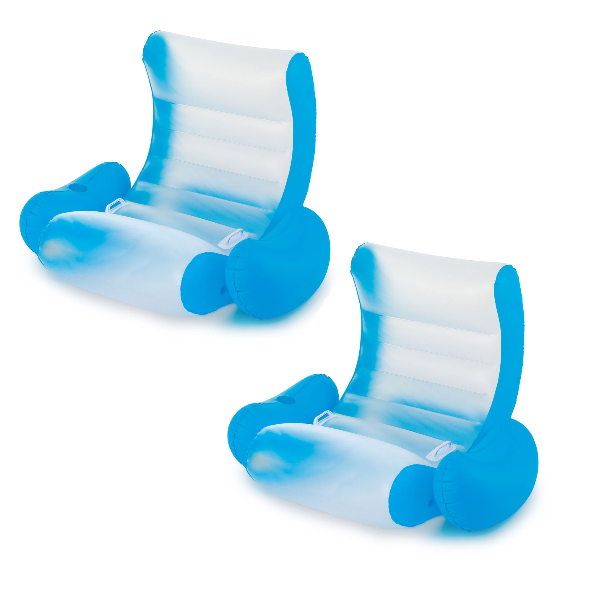 Summer Waves Inflatable Pool Rocking Chair Lounge With Aqua