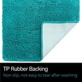 thumbnail image 4 of Alfombra de baño LOCHAS Luxury Shaggy de microfibra, 60 x 150 cm, color azul turquesa, 4 of 6