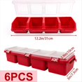 thumbnail image 2 of Contenedores Almacenamiento Organizadores Tornillos 6 Piezas con Tapas, Caja Organizadora de Hardware Apilable de Plástico para Organización de Herramientas de Clavos de Garaje, 2 of 5