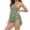 Green, variant on WREESH Womens One Piece Swim Dress Swimsuits for 2 Piece Hawaiian Tropical Print Swim Cami Bra and Ruffles Bathing Sets Beachwear Black
