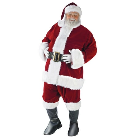 Red and White Ultra Velvet Plus Size Santa Claus Christmas