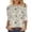 Y107#Multicolor, variant on Ichuanyi Womens Tops 3/4 Sleeve Shirts Round Neck Loose Casual Blouses Floral Print Blouse Tshirts Tee