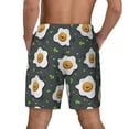 thumbnail image 4 of Goofa Cute Poached Eggs Printed Men's Swim Trunks Board Shorts Quick Dry Mens Swimming Trunks with Compression Liner,Breathable Fit Hawaii Beach Shorts-Small, 4 of 9
