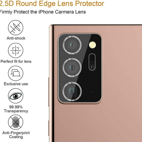 [4 Pack] Dteck Camera Lens Protector For Samsung Galaxy Note 20 (6.7 inches),Screen Protector Tempered Glass,Ultra Thin HD Protector Anti-Scratch Fingerprint,Clear