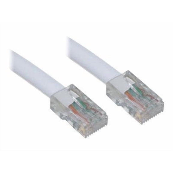 CableWholesale 10X8-191HD Cat6 White Ethernet Patch Cable, Bootless, 100 foot