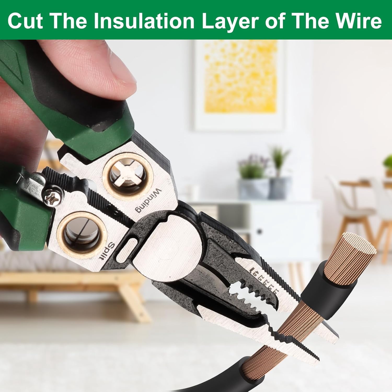 2026 Upgraded 8 in 1 Wire Stripper with Voltage Tester,Multifunctional Heavy Duty Wire Stripping Pliers,Professional Wire Stripper Electrical Pliers for Cutting Pulling Scraping and Pressing