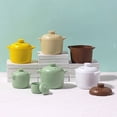 thumbnail image 4 of Olla para casa de muñecas Hesroicy con tapa, olla de sopa de metal en miniatura de aleación decorativa realista, accesorios de cocina para entretenimiento, 4 of 8