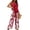 Wine, variant on Women's 2-Piece Outfits Sets Summer Lounge Sets Floral Printed Wide-Leg Long Pants Travel Beach Vacation Outfits