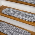 thumbnail image 2 of Colonial Mills ON59A008X028-7 8 x 28 in. Milton Houndstooth Tweed Stair Tread Mats, Navy - Set of 7, 2 of 3