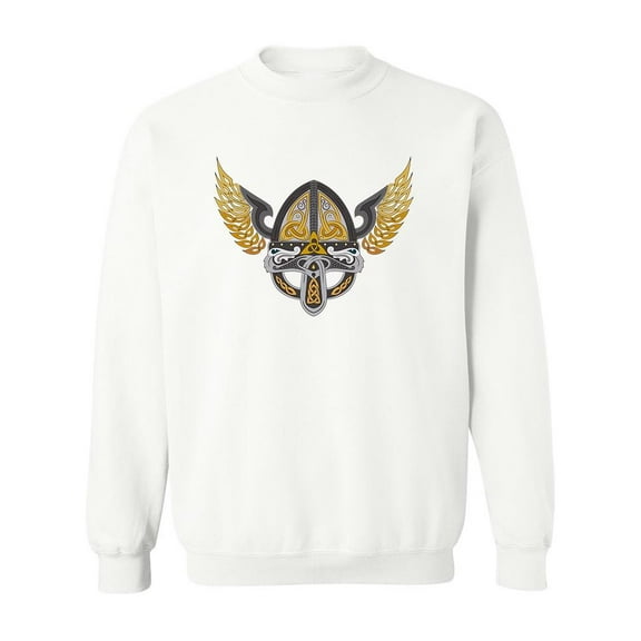 A Viking Winged Helmet Sweatshirt Men -Image by Shutterstock, Male Large