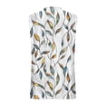thumbnail image 6 of YueHuiYing Women's Sleeveless Tank Top - Slim-Fit White Floral V-Neck Short Style Elegant Underlayer Top for Commuting, 6 of 7