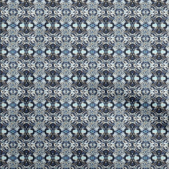 oneOone Velvet Dark Blue Fabric Animal Quilting Supplies Print Sewing Fabric By The Yard 58 Inch Wide