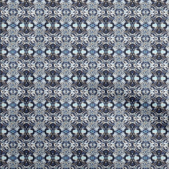 oneOone Polyester Spandex Dark Blue Fabric Animal Sewing Craft Projects Fabric Prints By Yard 56 Inch Wide