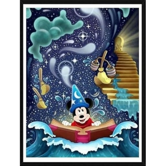 Mickey Cartoon Theme DIY Diamond Painting Kits for Adult，5D Full Drill Craft Painting Kits Home Wall Decor，12 x 16 inch.
