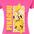 thumbnail image 3 of Pokémon - Pikachu Lightning Bolt - Juniors Fitted Graphic T-Shirt, 3 of 5