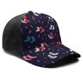 thumbnail image 3 of Christmas Baseball Cap – Stylish Spliced Design Adjustable Trucker Hat with Full Print Front & Brim, Breathable Cotton Blend Snapback for Sports, Travel & Daily Wear, 3 of 3