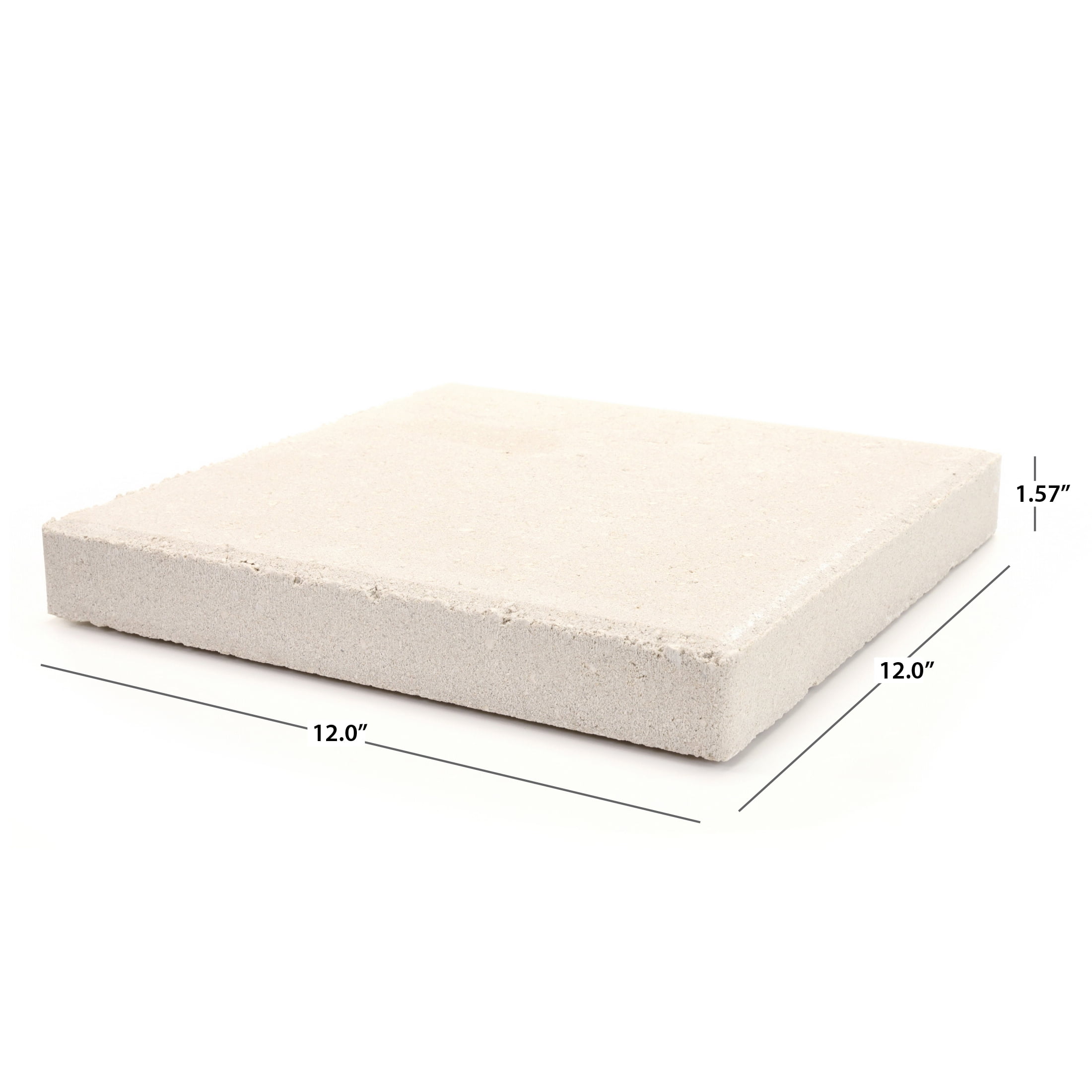 Pavestone 12" Square Limestone (White) Concrete Stepping Stone